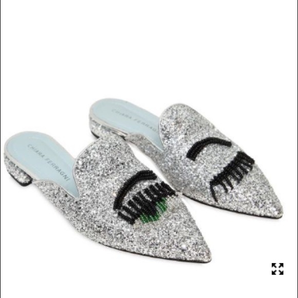 Chiara Ferragni beaded flirting eyes glitter mule - Picture 3 of 7